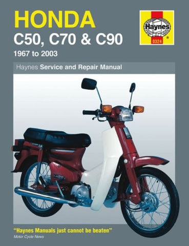 Haynes Service Manual for 1967-03 Honda C50 / C70 / C90 - M324