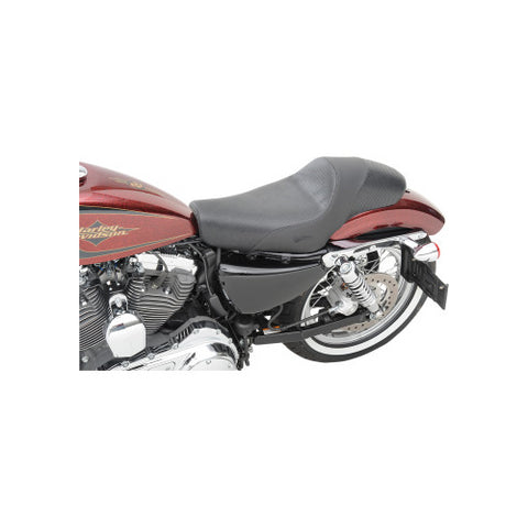 Saddlemen Americano Cafe 2-Up Seat for 2004-20 Harley Sportster models - Black/Smooth - 807-11-0923