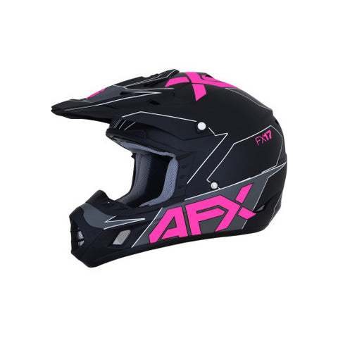 AFX FX-17 Aced Helmet - Matte Black/Pink - Large