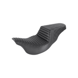 Saddlemen Step-Up 2-Up Seat for 2008-22 Harley FL Touring models - Black/Lattice Stitched - 808-07B-176
