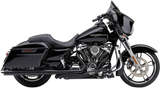 Cobra USA 3in Slip-On Black Muffler with Tips for 2017-19 Harley Road King / Glide Models - 6021RB