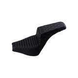 Saddlemen Step-Up 2-Up Seat for 2018-22 Harley Softail Street Bob/Standard - Black/Tuck and Roll with Rear Lattice Stich - 818-30-176