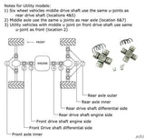 All Balls Racing 19-1002 U-Joint Kit for Kawasaki Mule - Teryx - Prairie Models