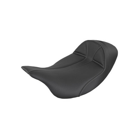 Saddlemen Dominator Low Profile Solo Seat for 2008-22 Harley FL Touring models - Black/Smooth Stitched - 808-07B-0042L