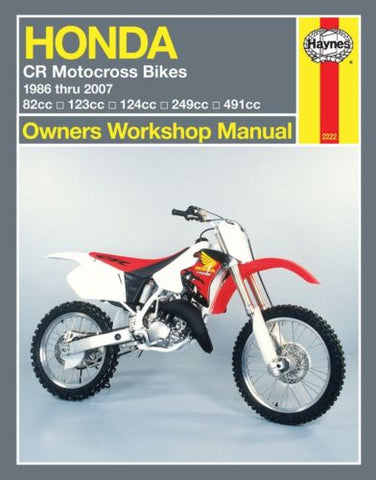 Haynes Service Manual for 1986-07 Honda CR80 / CR125R / CR250R / CR500R - M2222