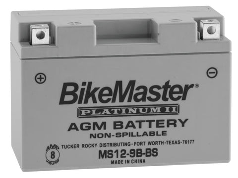 BikeMaster AGM Platinum II Battery - 12 Volt - MS12-9B-BS