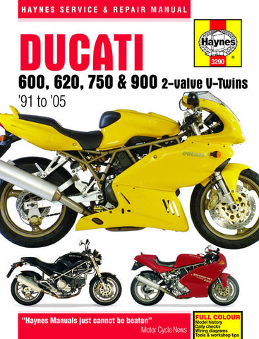 Haynes Service Manual for 1991-05 Ducati 600 / 620 / 750 / 900 - M3290
