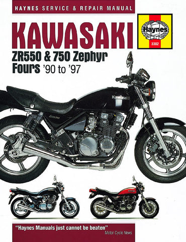 Haynes Service Manual for 1990-93 Kawasaki ZR550 / ZR750 - M3382