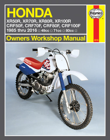 Haynes Service Manual for 1985-16 Honda XR / CRF Models - M2218