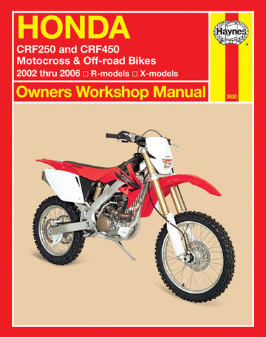 Haynes Service Manual for Honda CRF250R / CRF250X & CRF450R / CRF450X - M2630