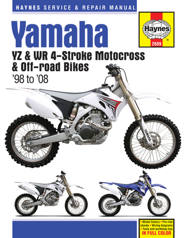Haynes M2689 Repair Manual for 1998-08 Yamaha YZ / WR 4-Stroke