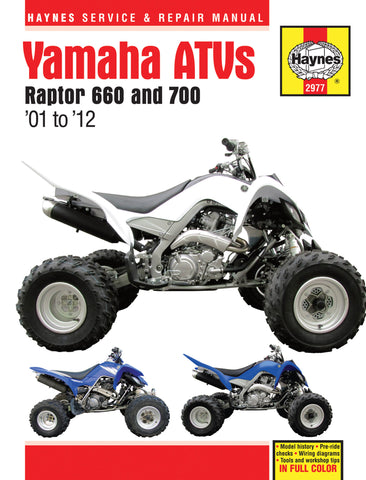 Haynes Service Manual for Yamaha YFM660/700 Raptor - M2977