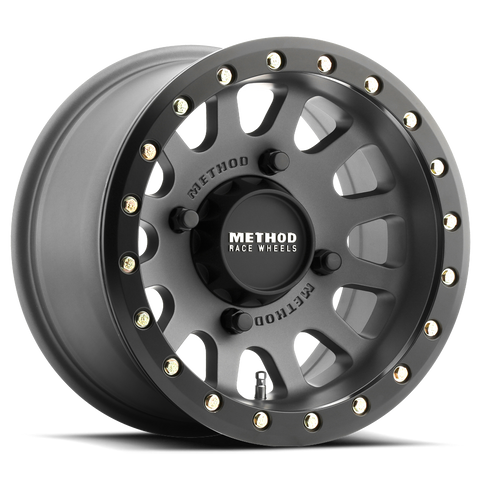 Method Race 401 Beadlock Wheel - Titanium - 14 x 7 Inches