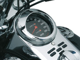 Kuryakyn 112 - Speedometer Trim Ring with Visors for Harley-Davidson - Chrome