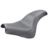 Saddlemen Profiler 2-Up Low Profile Seat for 2018-22 Harley Softail Fat Bob - Black/Basket-Weave - 818-28-147