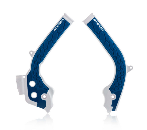 Acerbis X-Grip Frame Guards for KTM EXC / SX / SX-F / XC-W - White/Blue - 2449531029