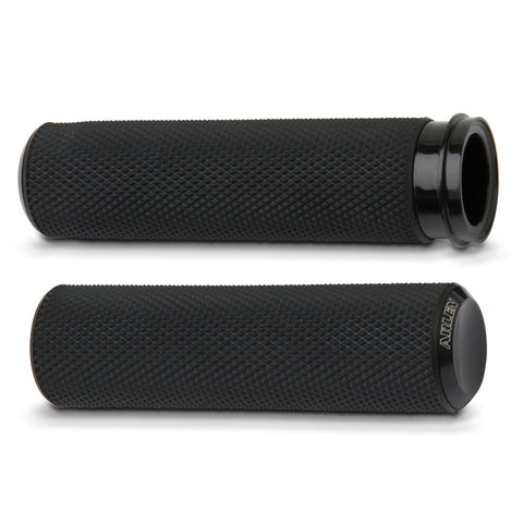 Arlen Ness Fusion Series Grips for - Knurled/Black - 07-327
