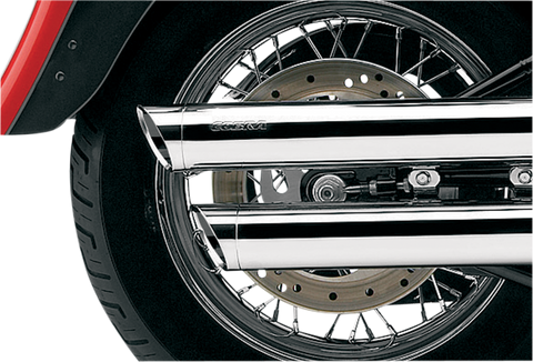 Cobra Slip On Muffler with Tips for Harley Softail Models - Chrome - 6000