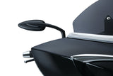 Kuryakyn 1708 Satin Black Teardrop Mirrors for Harley Models