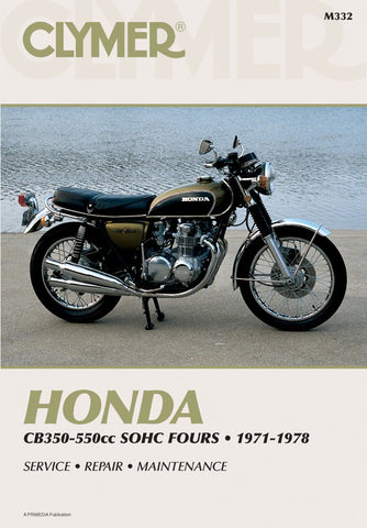 Clymer M332 Service & Repair Manual for 1971-78 Honda CB350-550CC Fours