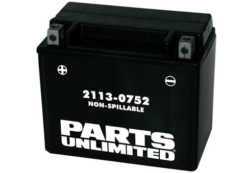 Parts Unlimited AGM Maintenance-Free Battery - 12 Volt - YTX12