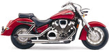 Cobra Slip-On Mufflers for 2002-08 Honda VTX1800 - Chrome - 1176SC