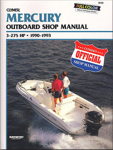 Clymer B722 Service & Repair Manual for 1990-93 Mercury 3-275 HP Outboards