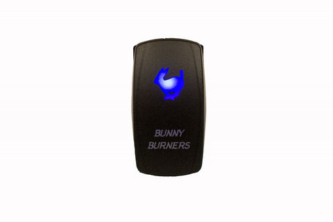 Dragonfire Racing 04-0068 Laser Etched UTV Switch - Bunny Burners - Blue LED
