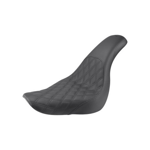 Saddlemen Profiler 2-Up Low Profile Seat for 2018-22 Harley Softail Low Rider/Sport Glide - Black/Driver Lattice Stitched - 818-29-149