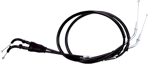 Motion Pro Black Vinyl Throttle Push-Pull Cable Set for Kawasaki ZX1400 Models - 03-0408