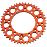 Renthal Ultralight Grooved Rear Sprocket - 520 Chain Pitch x 46 Teeth - Orange - 224U-520-46GPOR