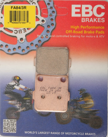 EBC R Series Sintered Pads Front/Rear for 1986-2020 Suzuki / Yamaha models - FA84/3R