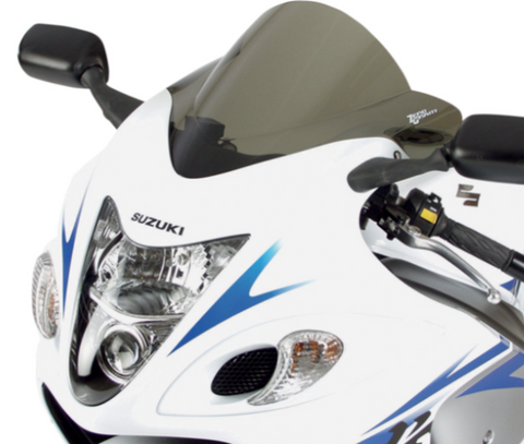 Zero Gravity Double Bubble Windscreen for 2008-20 Suzuki GSX-R1300 Hayabusa - Light Smoke - 16-134-02