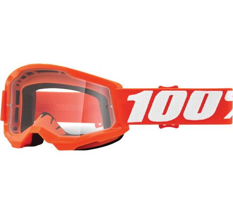 100% Strata Jr. 2 Goggles - Orange with Clear Lens