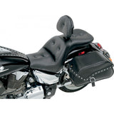 Saddlemen Explorer 2-Up Seat with Driver Backrest for 2003-09 Honda VTX1300R/S models - Black/Pillow Top - H03-10-030RS
