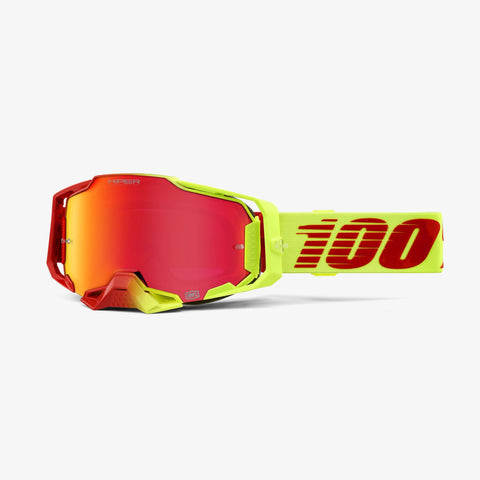 100% Armega Goggles - Solaris with HiPER Red Mirror Lens
