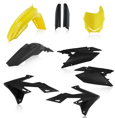 Acerbis Full Body Plastics Kit for 2019-22 Suzuki RM-Z250 / RM-Z450 - Yellow/Black - 2686551017