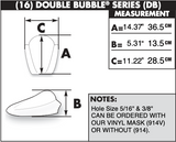 Zero Gravity Double Bubble Windscreen for 2013-14 Triumph Daytona 675R - Dark Smoke - 16-914-19