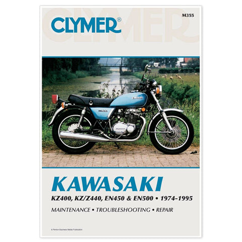 Clymer M355 Service Manual for 1974-95 Kawasaki KX400, KZ440, Z440, EN450 & EN50