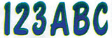 Hardline 200 Series Alphanumeric Vehicle ID Kit - Teal Gradiation - PUTEG200