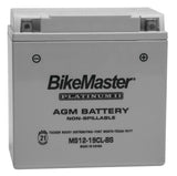 BikeMaster AGM Platinum II Battery - 12 Volt - MS12-19CL-BS
