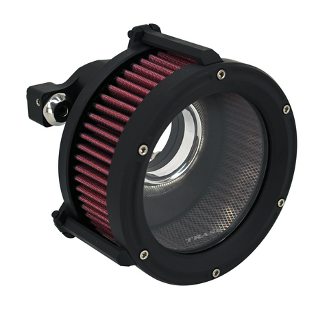Trask Assault Charge High-Flow Air Cleaner for 2008-17 Harley Twin Cam EFI Throttle-by-Wire models - Black - TM-1020BK