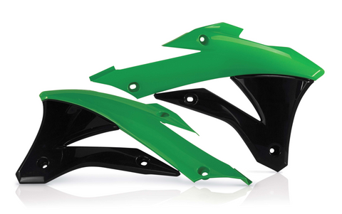 Acerbis Radiator Shrouds for 2014-21 Kawasaki KX85 - Green/Black - 2374071089
