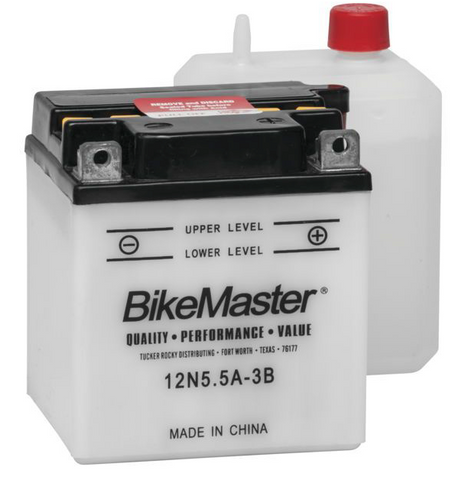 Bike Master Performance Conventional Battery - 12 Volts - 12N5.5A-3B