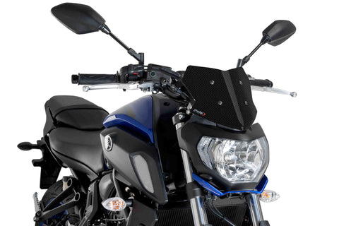 Puig New Generation Sport Windscreen for Yamaha MT-07 - Carbon Fiber - 9666C