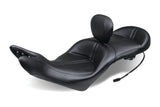 Mustang One-Piece Heated Touring Seat with Driver Backrest for 2008-17 Victory Vision - 79723
