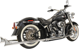Bassani Fishtail True Dual Exhaust System for 2007-17 Harley Softail models - Chrome - 1S26E-39