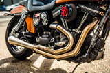 Bassani Road Rage Type III Exhaust System for 1991-17 Harley Dyna models - Raw Stainless Steel - 1D1SS