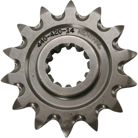 Renthal Grooved Front Sprocket - 420 Chain Pitch x 14 Teeth - 440--420-14GP