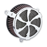 Cobra USA Air Cleaner Kit for 2017-19 Harley FLH - Swept/Chrome - 606-0101-01